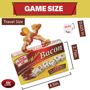 TDC Games Makin� Bacon Dice Game for Game Night, Travel Games for Adults, Camping Games for Families, Funny Games, Adult Games for Parties, Games for Adults and Family, Fun Games for Family Game Night