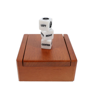 LRC - Left Right Center Dice Game in a Wooden Box
