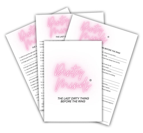 TDC Games Dirty Minds Bachelorette Party Games for Adults, Bridal Shower Games Quiz with Naughty Clues for 25 Guests, Adult Games for Game Night, Couples Games for Adults, Funny Wedding Shower Games
