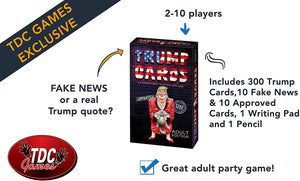 TDC Games Trump Cards Adult Party Game - Did he Really Say It, or is It Fake News?