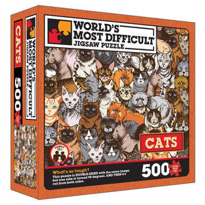 TDC Games Cats Jigsaw Puzzle - 500 pieces - Double Sided