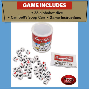 TDC Games Campbell's Alphabet Dice Word Game