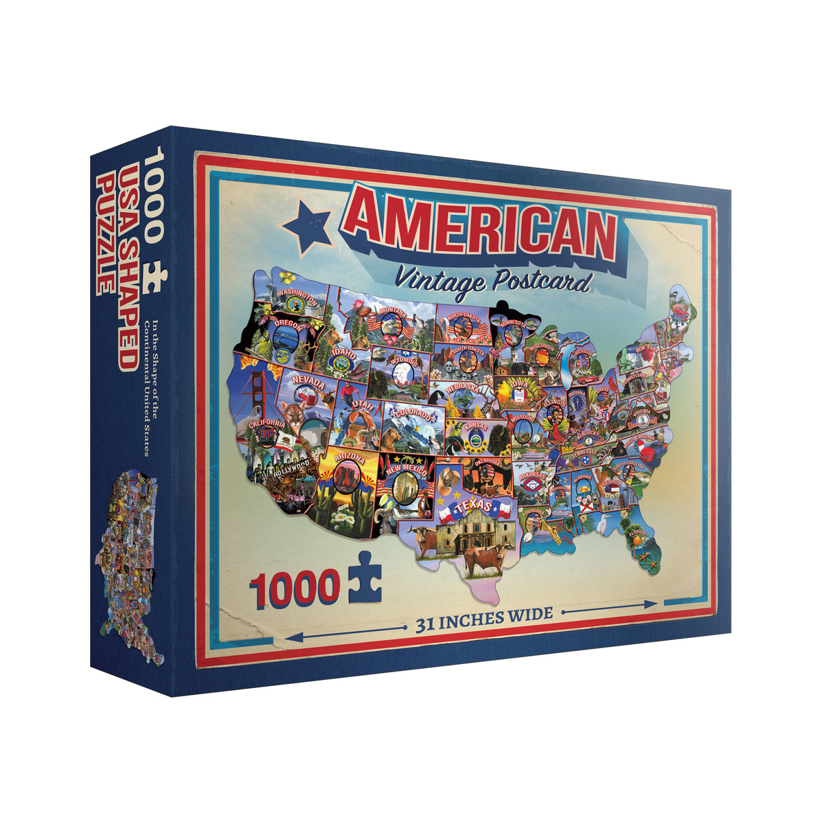 TDC Games USA Vintage Postcards Jigsaw Puzzle - 1,000 pieces