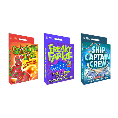 Dice Game Pack Trio - Freaky Farkle, Sriracha Dice, Ship Captain Crew
